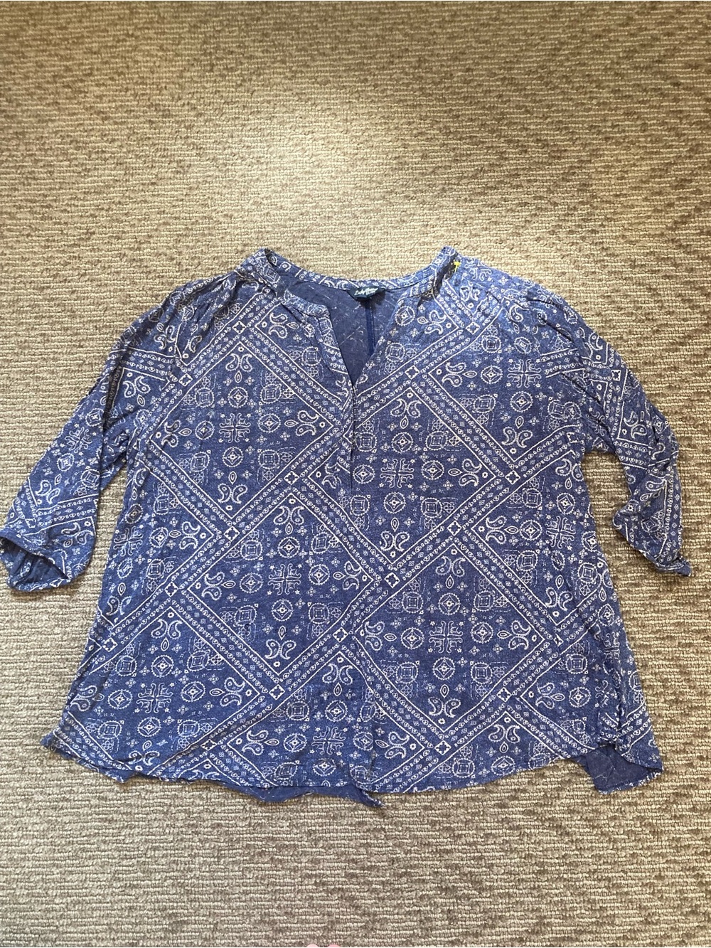 Flaws Lucky Brand Blouse top holes 2XL